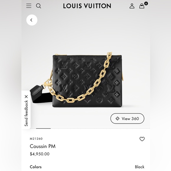 Louis Vuitton Black Coussin PM handbag Monogram-embossed - Picture 17 of 17